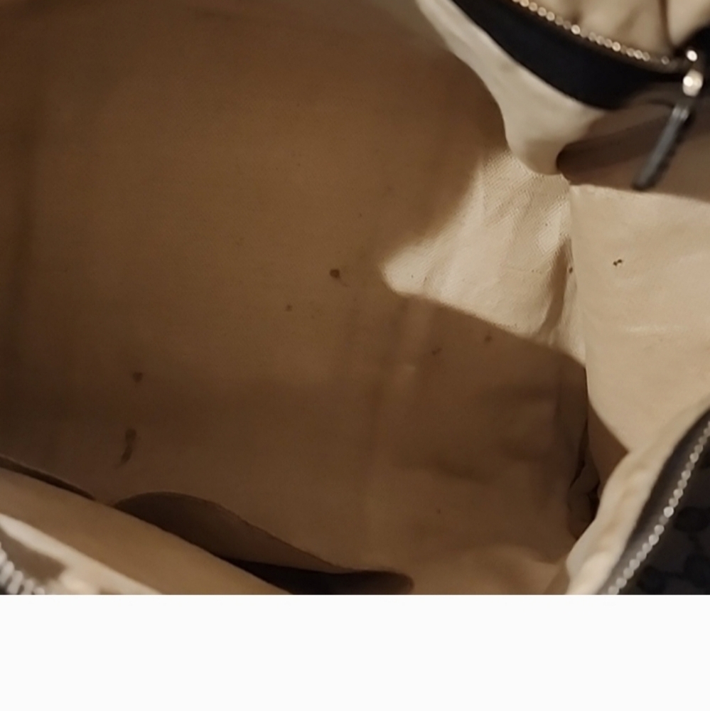 Gucci Blue and Red Stripe Monogram Bag - Picture 13 of 16